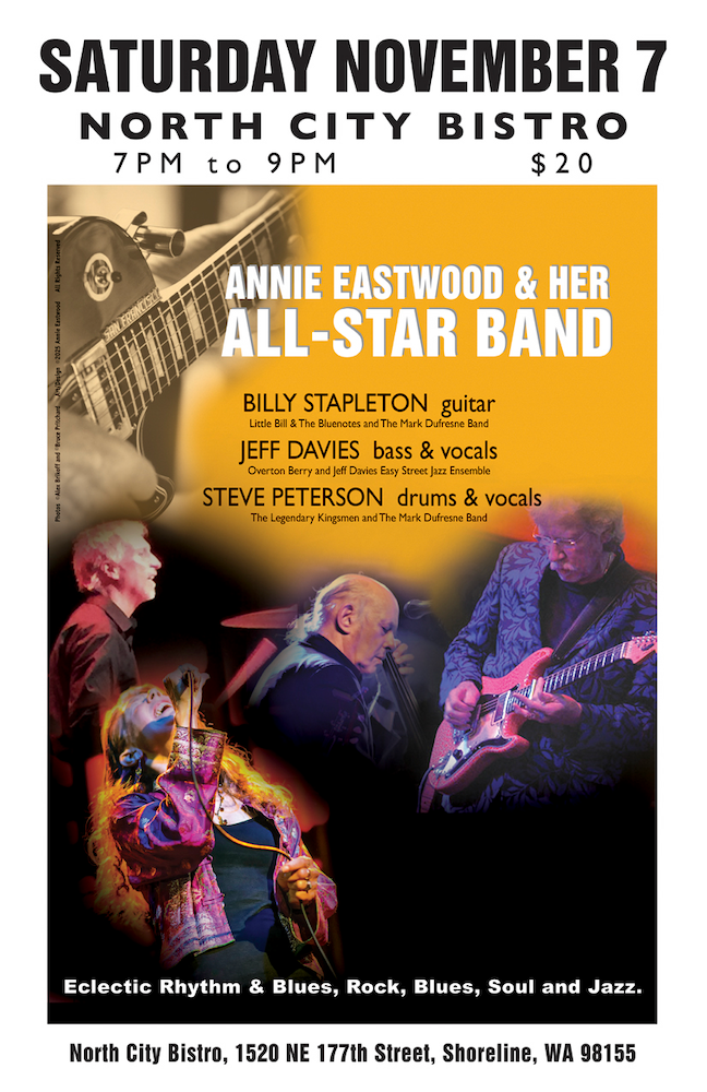 SATURDAY - NOVEMBER 7th - Annie Eastwood & Her All-Star Band