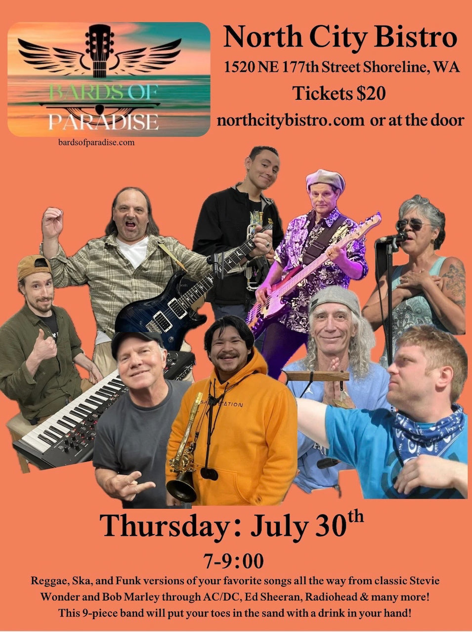 THURSDAY - JULY 30th - Bards of Paradise