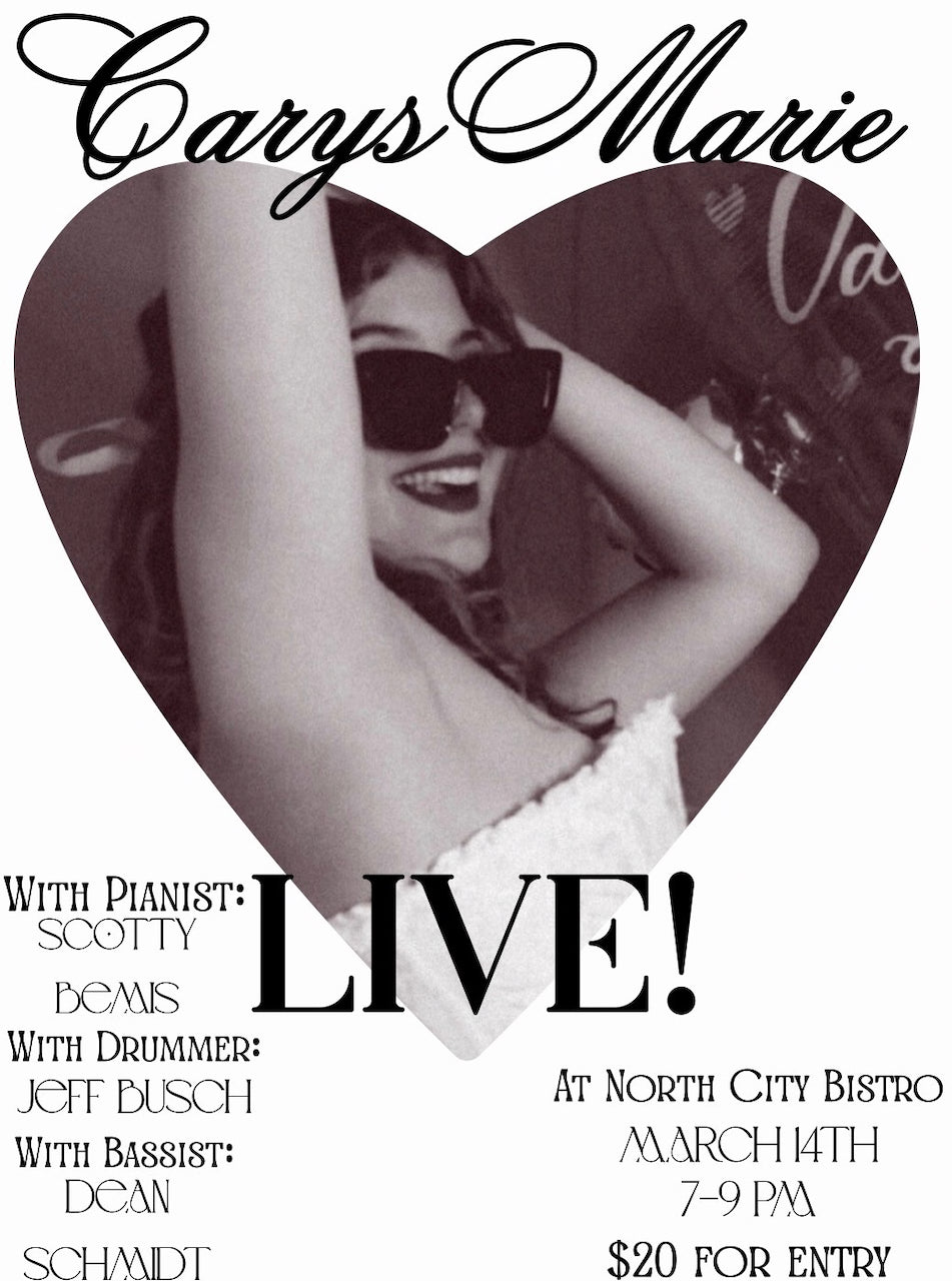 SATURDAY - March 14th - Carys Marie Live