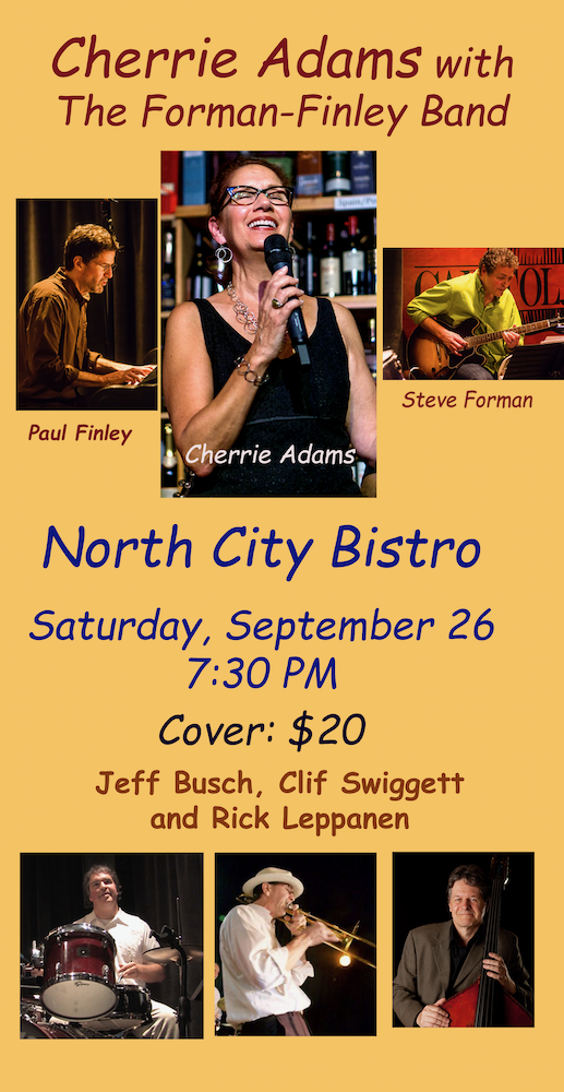 SATURDAY - SEPTEMBER 26th - Cherrie Adams with The Forman Finley Band