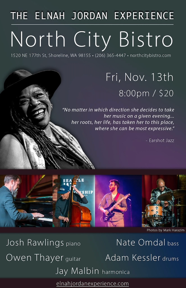 FRIDAY - NOVEMBER 13th -  The Elnah Jordan Experience