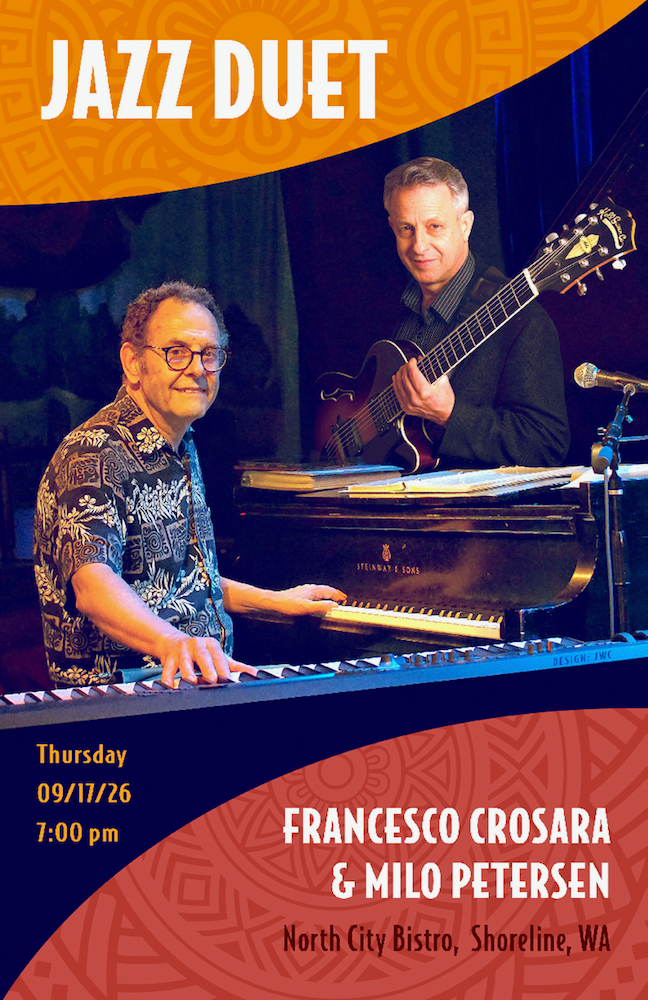 THURSDAY - SEPTEMBER 17th - Jazz Duet  - Francesco Crosara & Milo Petersen