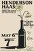 WEDNESDAY - MAY 6th- Henderson Haas
