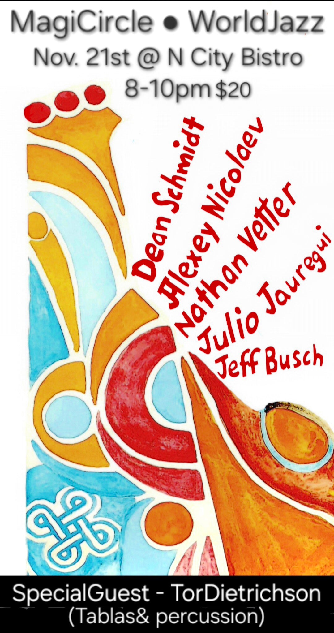 SATURDAY - NOVEMBER 21st - MagiCircle - WorldJazz