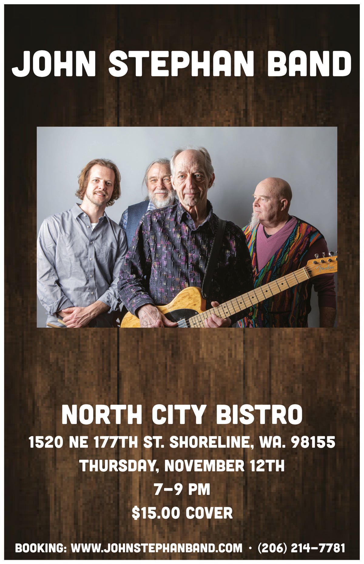 THURSDAY - NOVEMBER 12th -  John Stephan Band