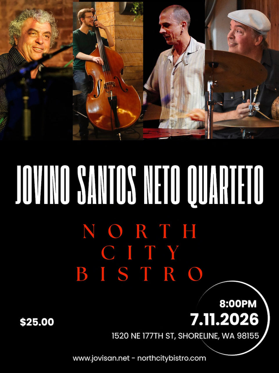 SATURDAY - JULY 11th- Jovino Santos Neto Quarteto
