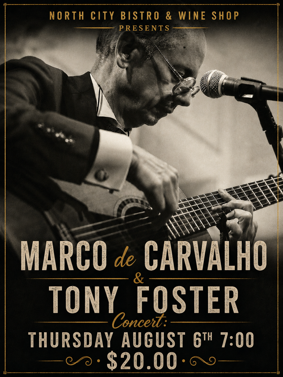 THURSDAY - AUGUST 6th - Marco de Carvalho & Tony Foster