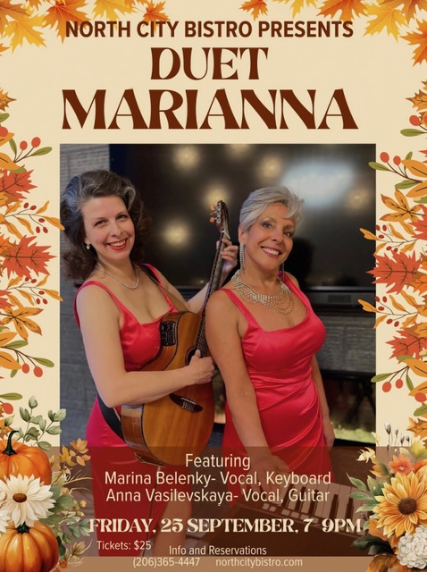 FRIDAY - SEPTEMBER 25th - Duet Marianna
