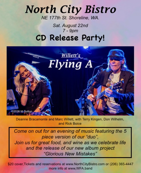 SATURDAY - AUGUST 22nd- Willett's Flying A