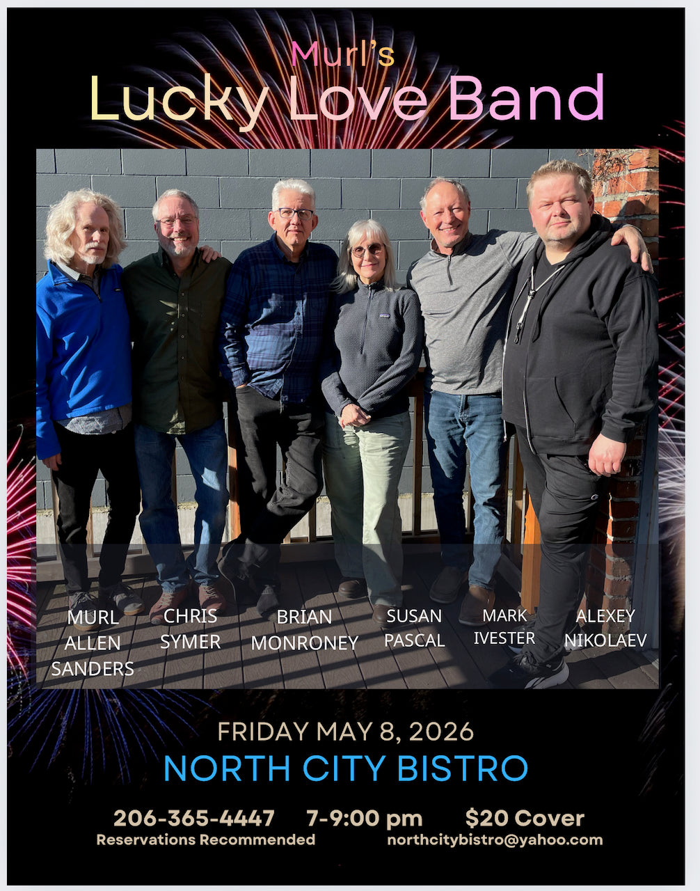 FRIDAY - MAY 8th - Murl's Lucky Love Band