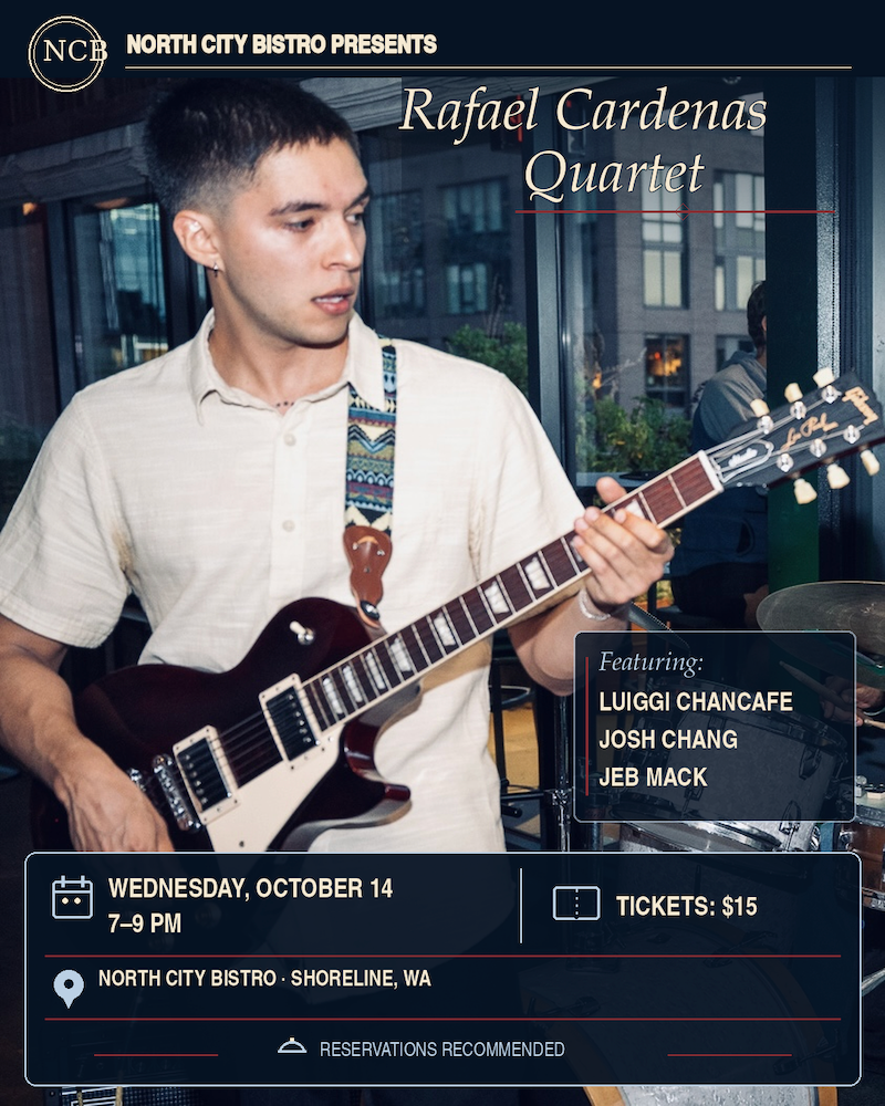 WEDNESDAY - OCTOBER 14th - Rafael Cardenas Jazz Quartet
